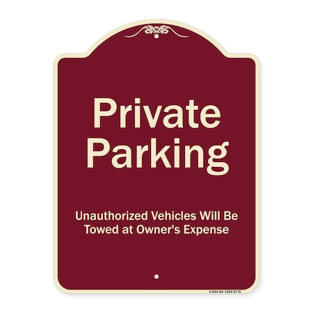 Designer Series-Private Parking Unauthorized Vehicles Will Be Towed At Owner E